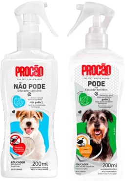 Kit Educador Sanitário para Cães Procão, Spray Pode e Não Pode, 200ml cada