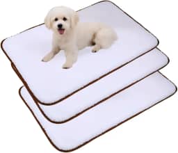 Kit 3 Tapetes Higiênicos para Cães Tam GG - 200 lavagens cada peça 80x60cm Branco
