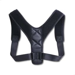 Corretor de Postura Ajustável Unissex, Suporte Ortopédico para Coluna e Ombros, Faixa Lombar Ergonômica em Preto, Alívio de Dores nas Costas, Cinta Corretiva para Postura Diária