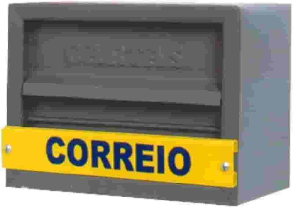 Caixa de Correio - Carta Correspondência Grade Horizontal Cinza - Portão Básica - Modelo 1/2 Tijolo