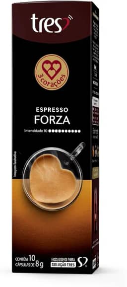 Cápsula de Café Espresso Forza 3 Corações 10 unidades