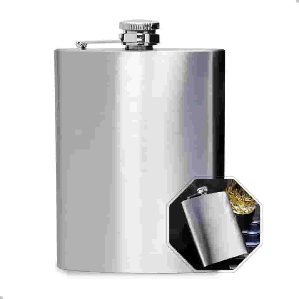 Cantil De Bolso Em Aço Inox Porta Bebidas Portátil Whisky