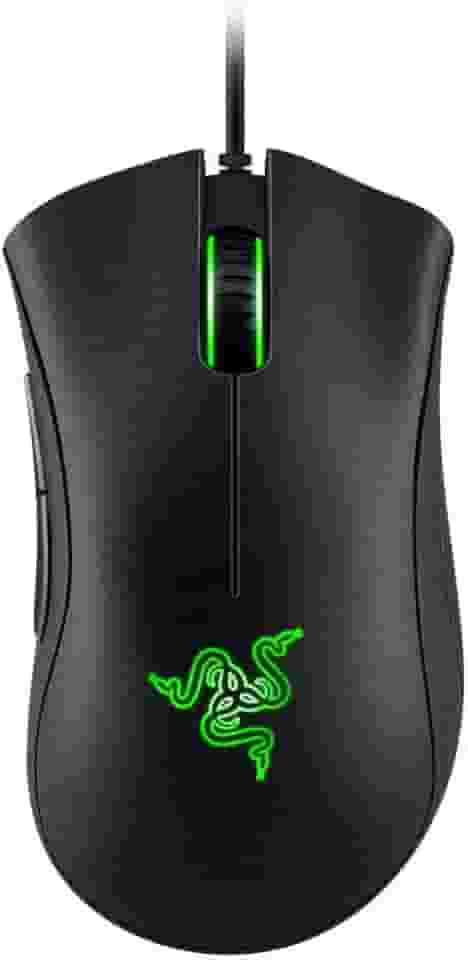 Mouse gamer Razer DeathAdder Essential: Sensor óptico 6400 DPI - 5 botões programáveis -Preto clássico