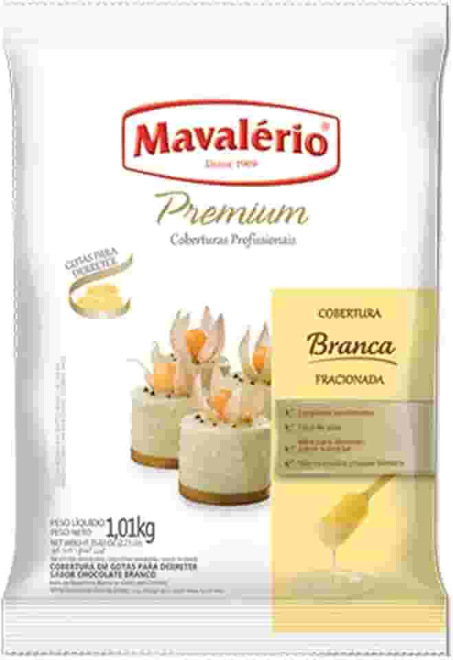 Chocolate Cobertura Gotas Premium Branca 1,01kg Mavalério