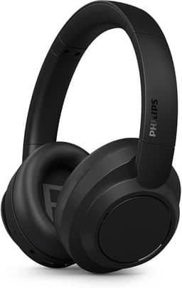 PHILIPS, Headphone Bluetooth, TAH6509BK/00, Com Cancelamento de Ruído Ativo ANC, Até 70 horas de bateria, Preto