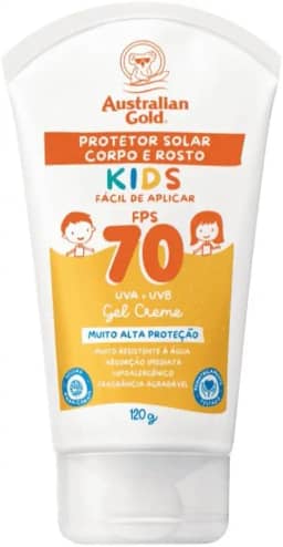 AUSTRALIAN GOLD PROTETOR CORPORAL GEL CREME KIDS FPS 70 120g