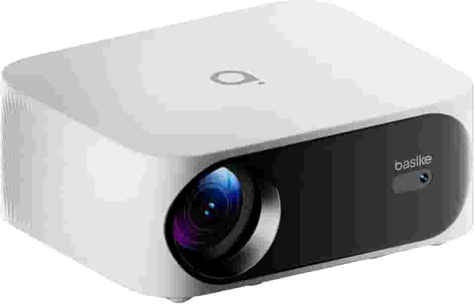 Basike Projetor Portátil Android, 1200 ANSI, 4K 1080P Full HD Compatível Android 12, 14000 Lumens 5G WIFI 6 BT 5.0, Auto Correção Trapezoidal, Foco Automático, para Casa, Escritório e Aula