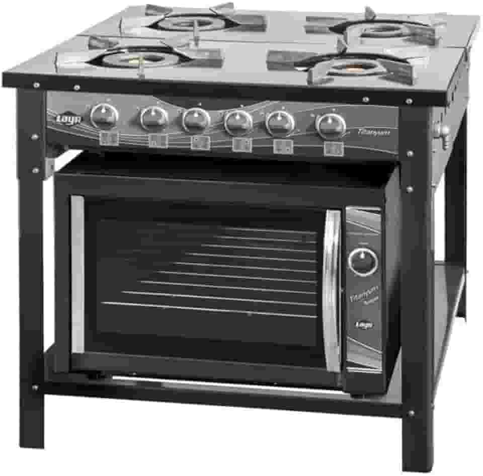 Fogao a gas Titanyum 04 bocas Industrial + Forno Titanyum Super Industrial
