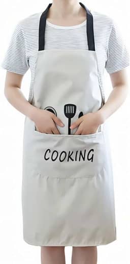 Avental Impermeável Ajustável Com Bolso PVC Anti-Manchas Fácil de Limpar Cozinha Churrasco 60cm x 90cm