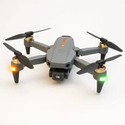 Drone S108 Pro com Camera 4k Full HD WiFi Tela Integrada Tempo Real Longo Alcance Profissional - Bateria e Hélices Extra (Cinza)