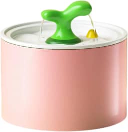 Fonte de água para animais de estimação com filtragem de 5 estágios, tigela de cerâmica com bico de broto de árvore, dispensador elétrico silencioso para gatos e cães pequenos, capacidade de 1,5 l