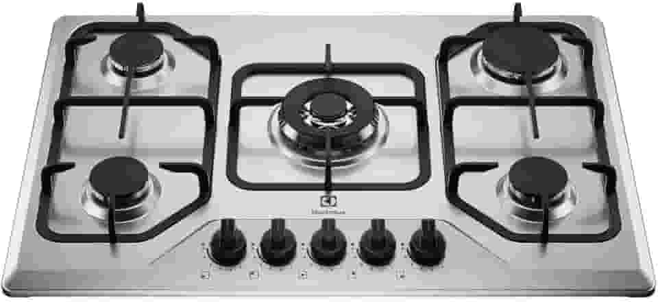 Electrolux Cooktop 5 Bocas a Gás Electrolux Inox Experience Multi Chama e Grade Ferro Fundido (KE5XC) Bivolt