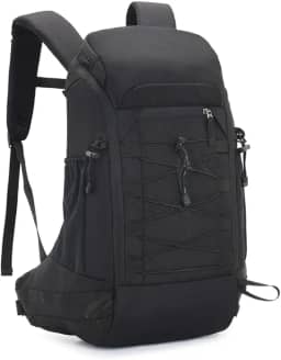 Mochila Impermeável de 40 Litros para Caminhadas e Acampamentos com Capa de Chuva, Mochila Esportiva para Atividades ao Ar Livre e Viagens, para Esqui e Ciclismo (Preto)