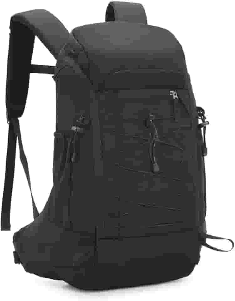 Mochila Impermeável de 40 Litros para Caminhadas e Acampamentos com Capa de Chuva, Mochila Esportiva para Atividades ao Ar Livre e Viagens, para Esqui e Ciclismo (Preto)
