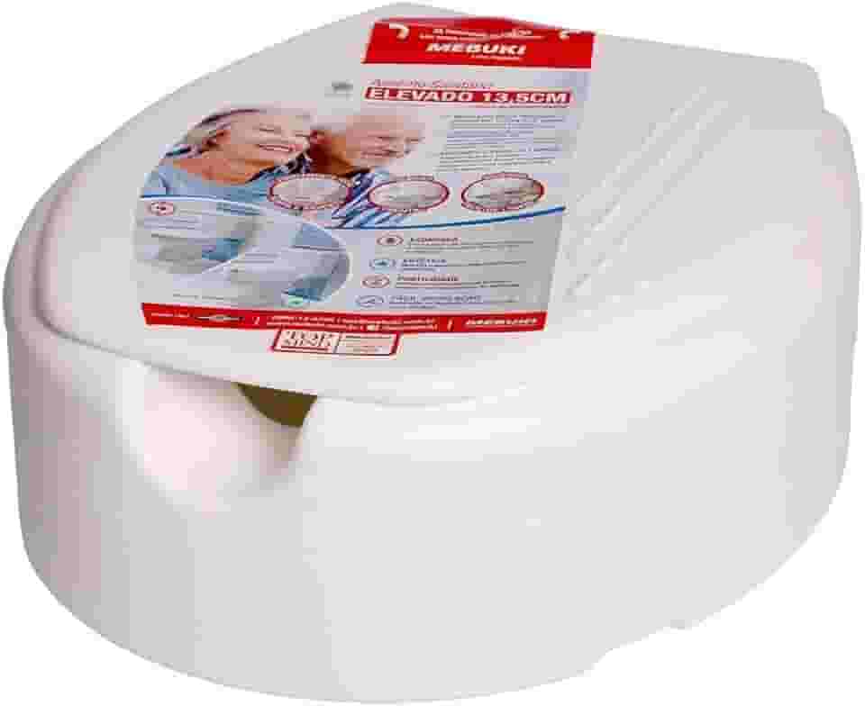 Assento Elevado 13.5 cm com Tampa Mebuki, Branca