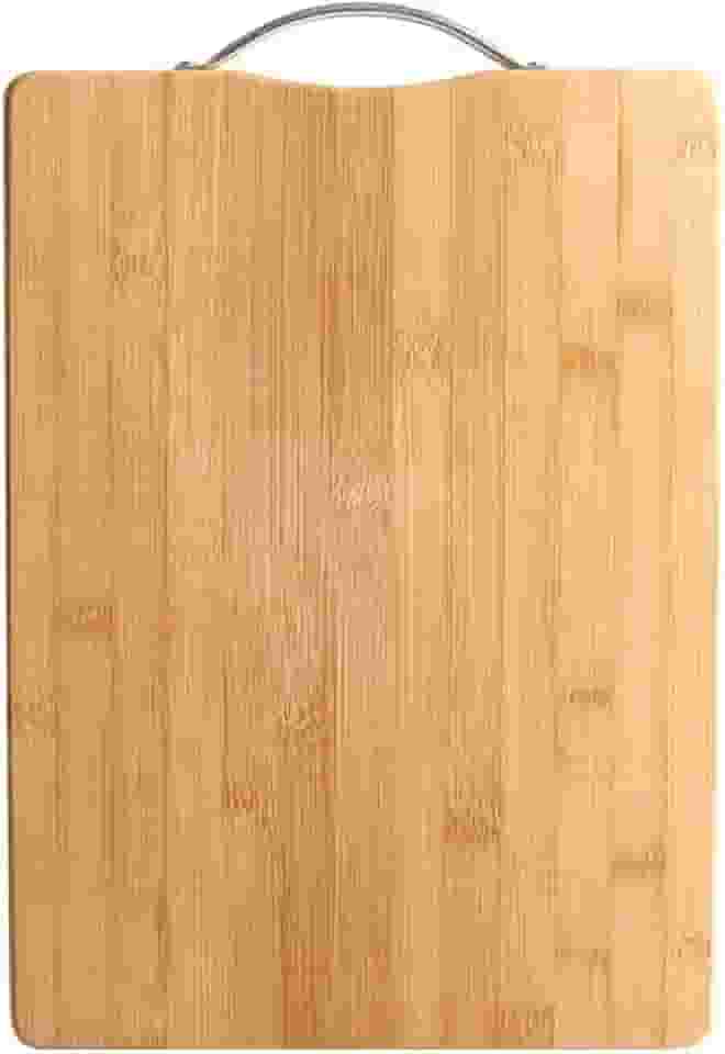 Tábua de Corte de Cozinha Bambu 36 x 26cm - Tábua de Carne – Resistente, Antibacteriana e Ecológica – Ideal para Cortar Carnes, Frutas e Legumes