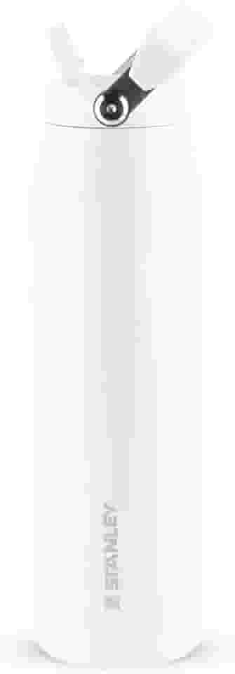 Stanley - Garrafa de Água IceFlow Flip Straw, Canudo Integrado, Abertura Grande, Aço Inoxidável Leve, 1,1 L, Frost