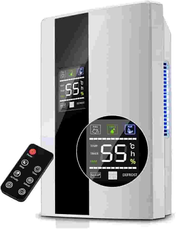 Yesop Desumidificador De Ar Ambiente Eletrico Antimofo 2000ml Portátil E Bivolt 110/220v Operação Controle Remota