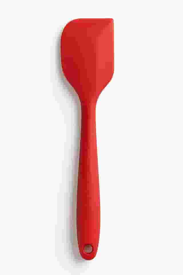 Espátula de Silicone Vermelha 27cm Resistência Alta Temperatura Utensílio Cozinha Antiaderente Confeitaria Culinária Assar Misturar Mexer Fácil Limpeza