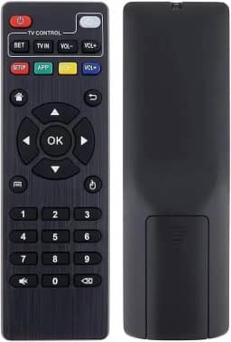Controle Remoto Universal para TV Box 4K, Smart TV, com Teclado Num�rico e Bot�es de Navega��o, Preto
