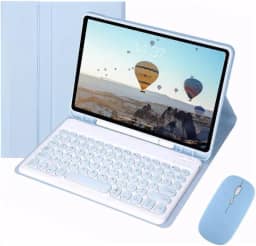 Capa Para iPad 10ª Geração /11ª Geração 10.9pol com Teclado Redondo e Mouse