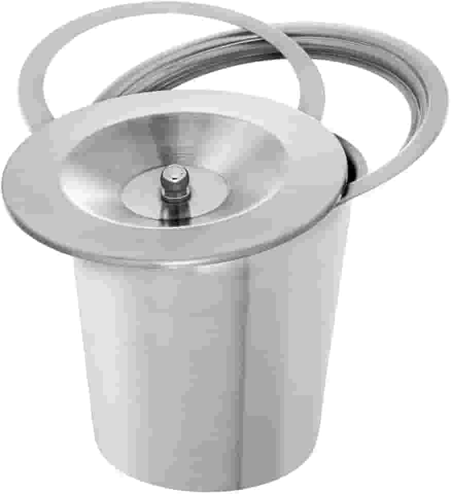 Cesto Lixeira de Embutir 3 Litros Inox Escovado e Alumínio