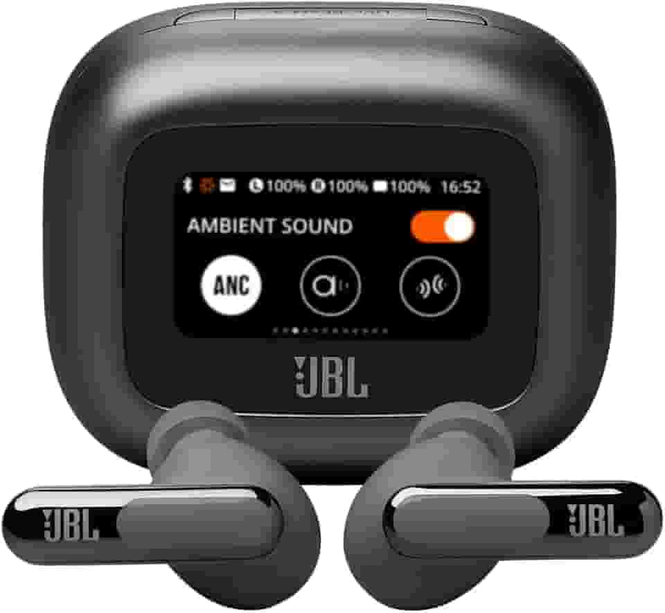 JBL, Fone de Ouvido Bluetooth, Live Beam 3, In-ear, Tela de 1.45', Cancelamento de Ruído - Preto