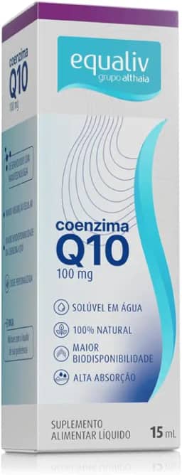 Coenzima Q10 100mg - Fórmula de Alta Absorção (15mL) - Suplemento Natural da Equaliv para Energia
