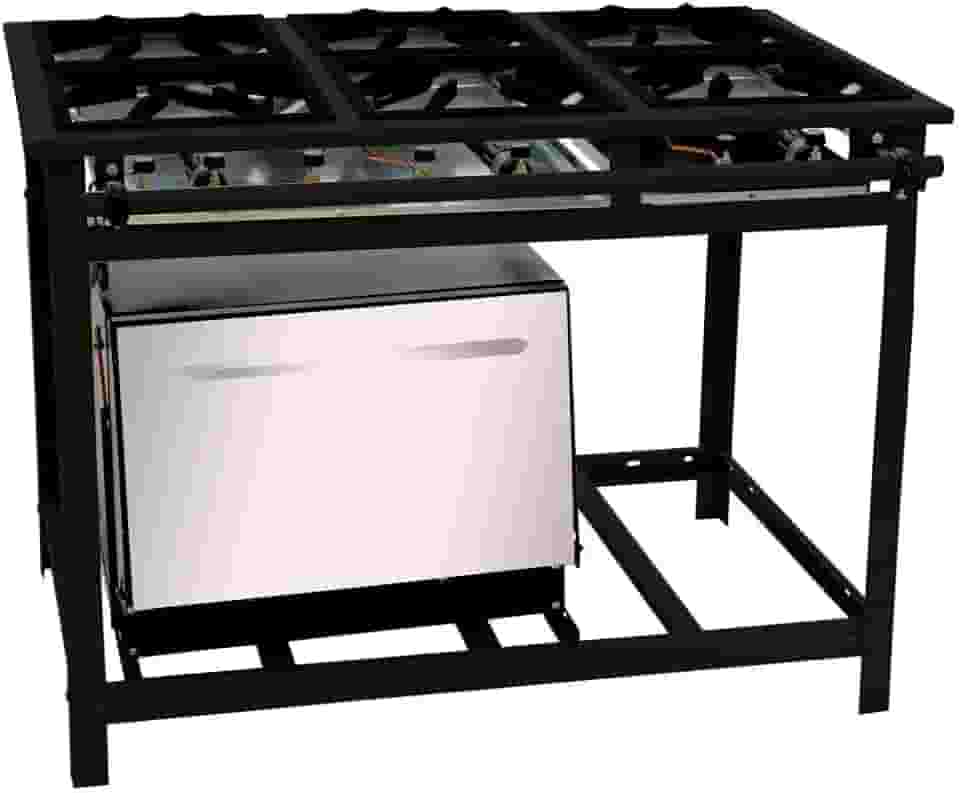 Fogão Industrial A Gás Venâncio 6 Bocas Alta Pressão Com Forno