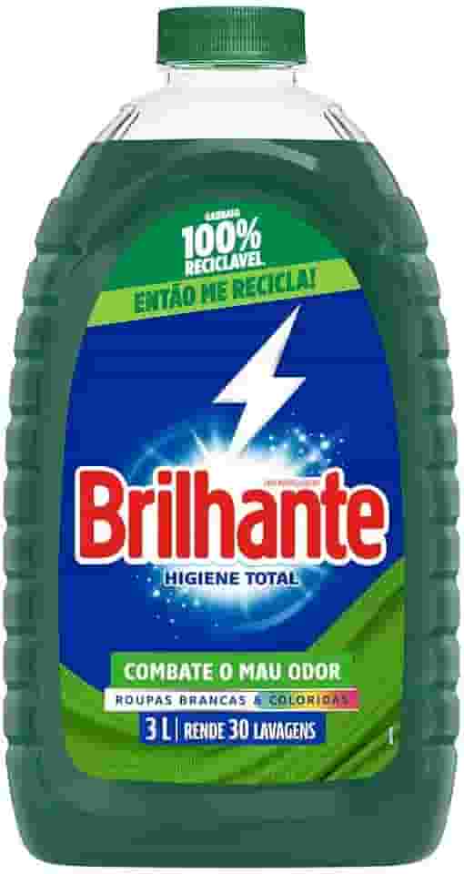 Brilhante Lava Roupas Líquido Higiene Total 3L