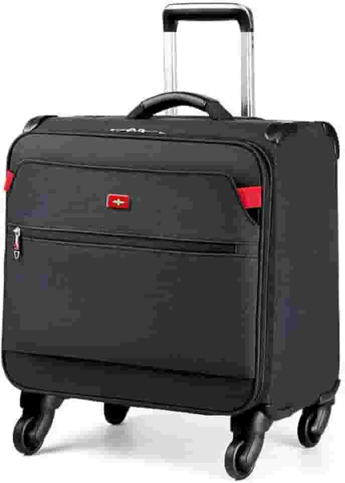 Mala De Bordo Alto Padrão Swiss Executiva Rodas 360° Avião Viagem Premium Masculina Feminina 46x42x26cm (Preto)