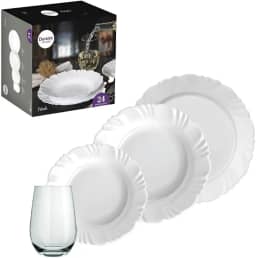 Aparelho de Jantar 24 Peças Duralex Opaline Pétala