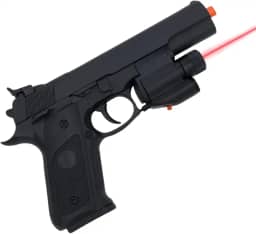 Pistola de Brinquedo Airsoft Esportivo 6mm com LED, Laser e 1000 Bolinhas