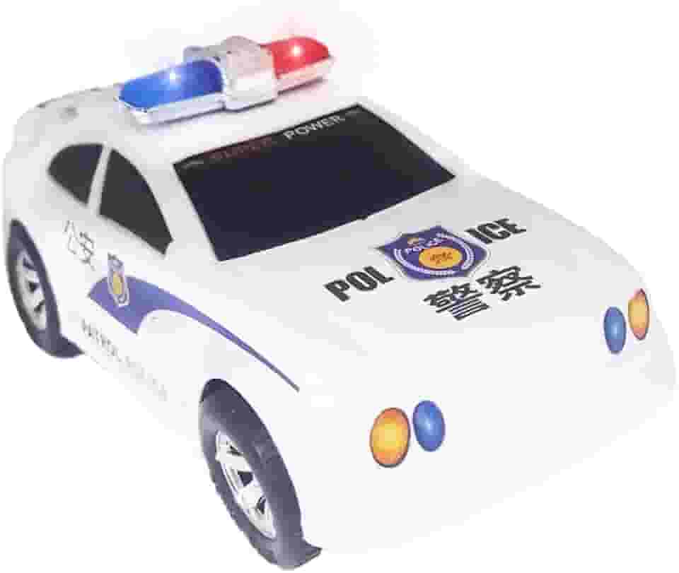 Carrinho Policia Infantil Som Luzes Sirene Bate Volta Brinquedo