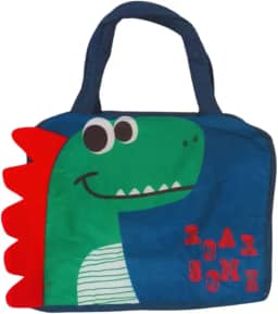 Bolsa Térmica Infantil Fitness Viagem Animais 3D Menina Menino Impermeável Escolar Marmita Com Alça (Dino Verde)