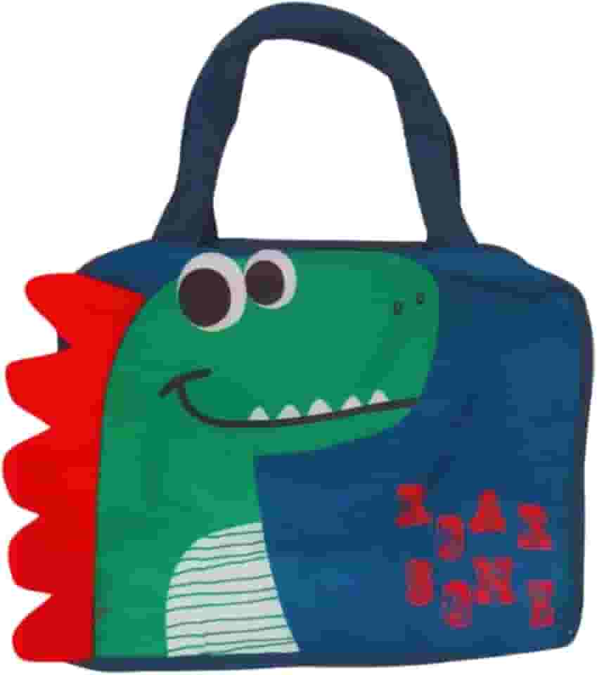 Bolsa Térmica Infantil Fitness Viagem Animais 3D Menina Menino Impermeável Escolar Marmita Com Alça (Dino Verde)