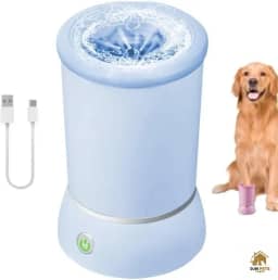 Limpador de Patas para Pets Elétrico Portátil, Copo de Limpeza Recarregável via USB, Ideal para Cães Pequenos e Grandes