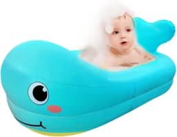 Banheira Inflável Piscina Baleia Feliz Infantil Dobrável PVC (Balei)