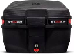 Baú Moto Bauleto Stoned tracker 35 Litros C/Base Universal Traseiro com Faixa Preta