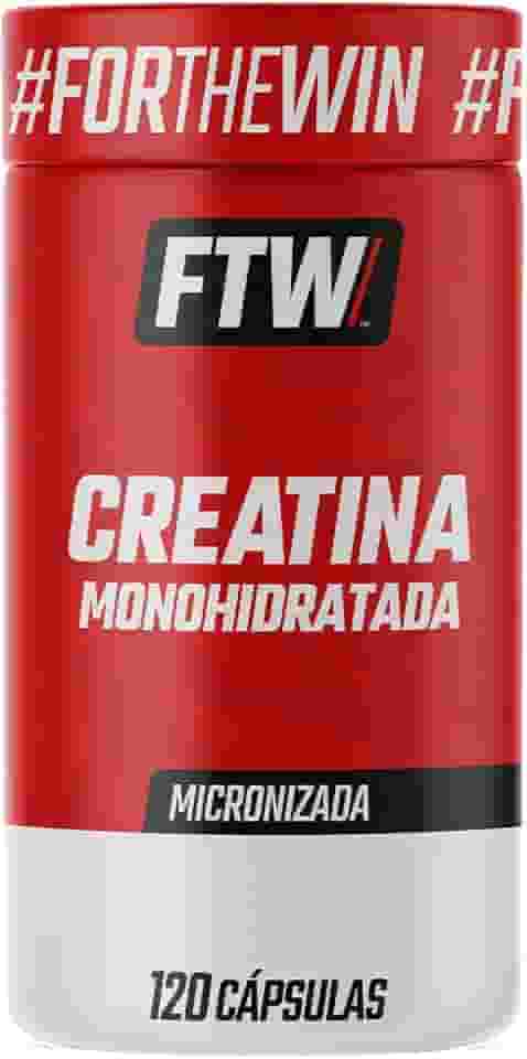 FTW Creatina Monohidratada Pote 120 Cápsulas 100% Pura - Explosão de Energia, Força e Resistência - Absorção Rápida para Ganho de Massa e Performance