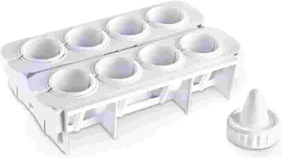 Kit Formas para Coxinhas Modelador de Salgados Faz 8 Coxinhas Fábrica de Coxinhas Plástica e Reutilizável