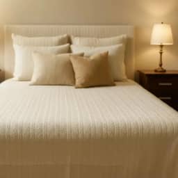 Kit Colcha Decorativa Algodão Manta para Sofá Luxo 2 peças (Cru)