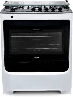 Fogão de Piso Consul 5 Bocas Branco com Acendimento Automático e Botões Removíveis - CFS5NAB BIVOLT