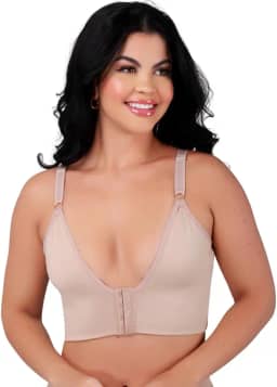 Sutiã Pós Cirurgico Reforçado Pós Operatório Silicone e Mamoplastia Abertura Frontal