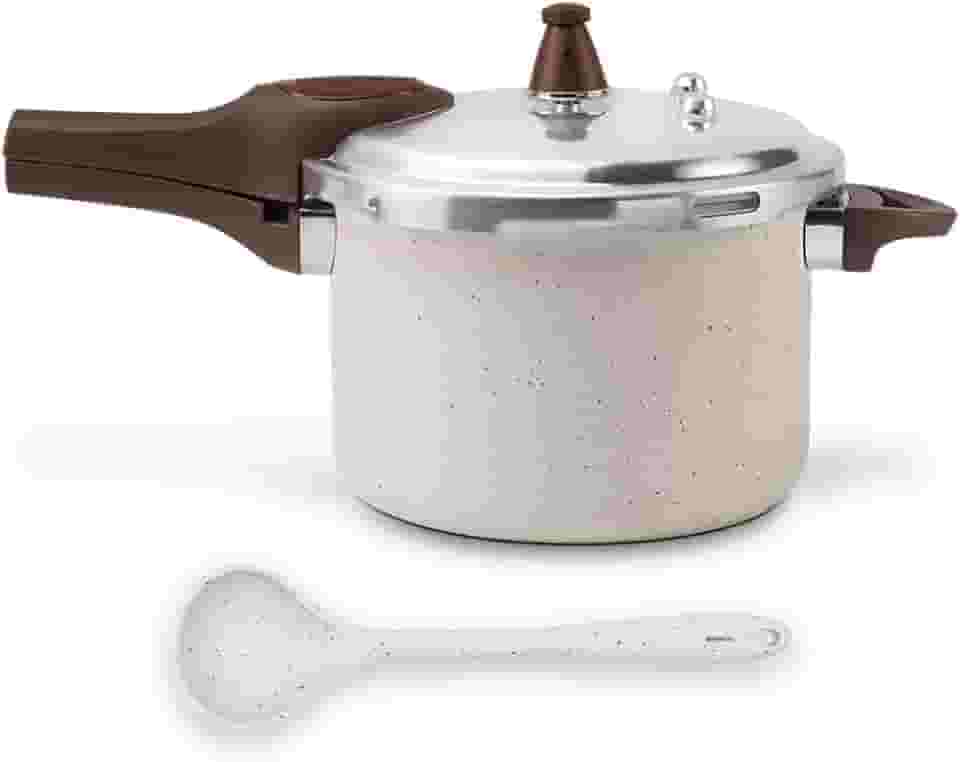 Brinox - Panela de Pressão Ceramic Life Pressure Indução 4,2L + Concha - Vanilla
