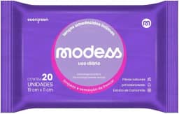 Lenço Umedecido Higiene Íntima Modess 20un