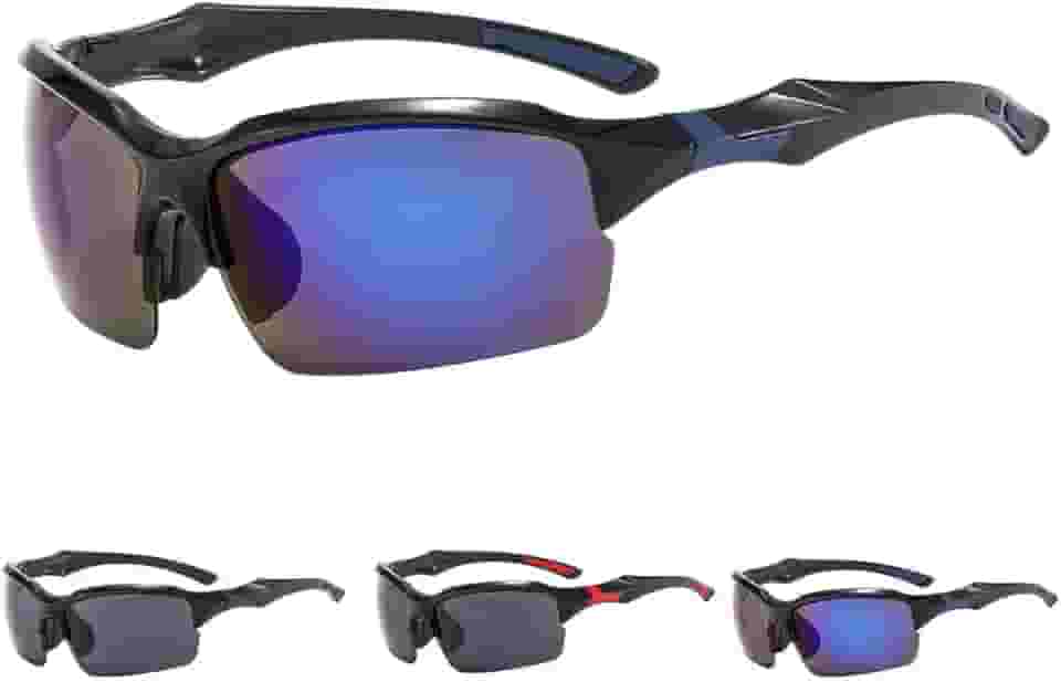 Óculos Esportivo para Ciclismo Corrida Pesca MTB – Lente Espelhada com Proteção UV400 e Armação Leve Antiderrapante
