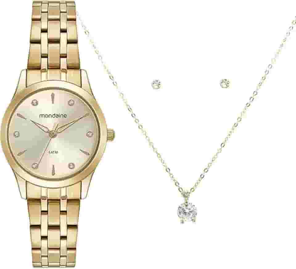 Kit Relógio Mondaine Analógico 32610lpmkde1k1 Dourado