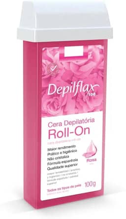 Cera Depil Roll-On Rosa 100G - Depilflax
