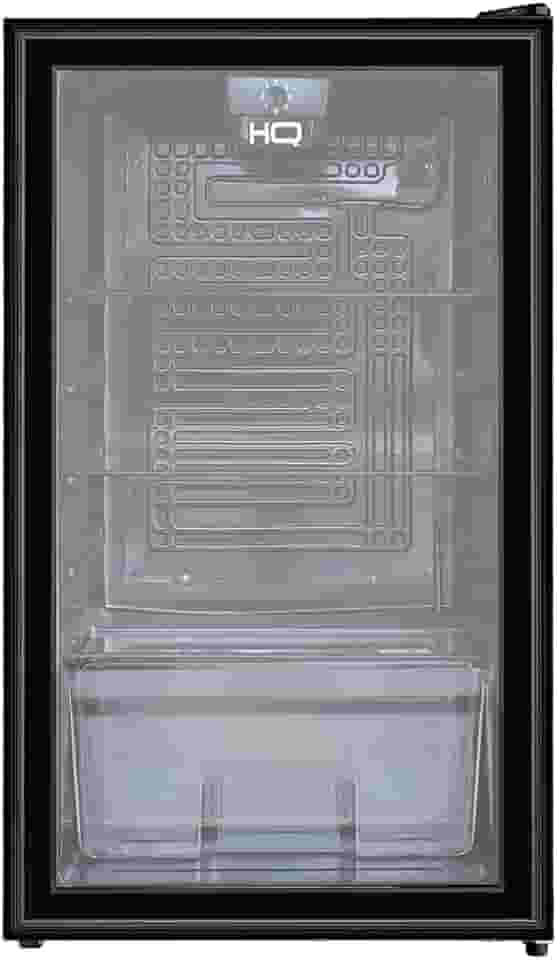 Frigobar Expositor Vertical HQ Vidro Duplo 95 Litros Preto HQ-95FBPV 127V